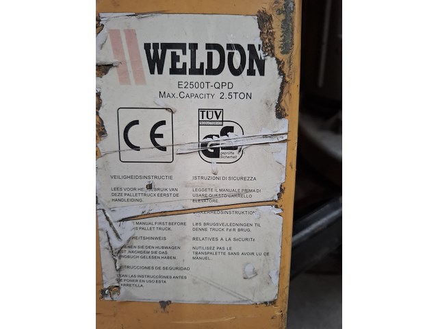 Palletwagen weldon, e2500t-qpd, bouwjaar 2011 - afbeelding 4 van  5