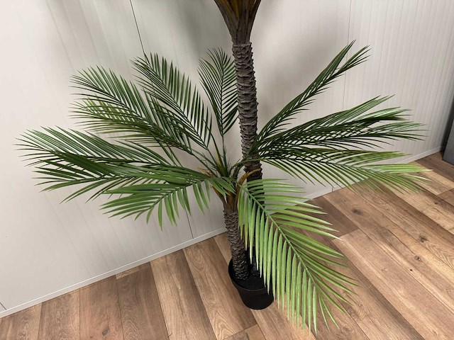 Palm tree kunstplant (2x) (210cm hoog) - afbeelding 10 van  14