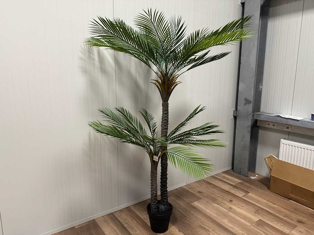 Palm tree kunstplant (2x) (210cm hoog) - afbeelding 8 van  14