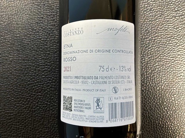 Palmento constanzo de etna nerello mascalese rode wijn 2021 (5x) - afbeelding 3 van  3