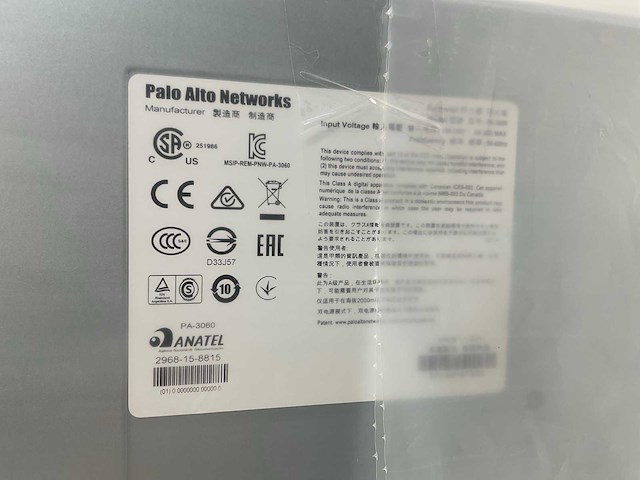 Palo alto (pa-3060) security-appliance 10 gige/1.5u rack-mountable enterprise firewalls (new) (2x) - afbeelding 3 van  11