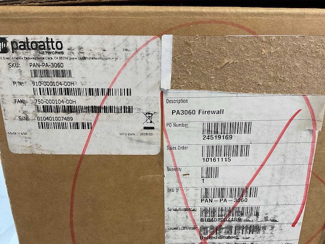 Palo alto (pa-3060) security-appliance 10 gige/1.5u rack-mountable enterprise firewalls (new) (2x) - afbeelding 7 van  11