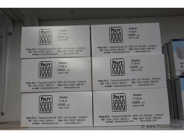 Palty nieten 71/8 a - 6 dozen á 10000 stuks - afbeelding 1 van  2