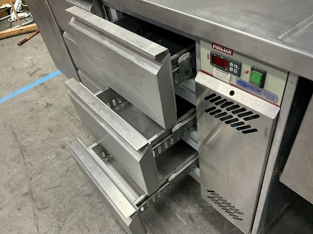 Palux - kto73116p - koelwerkbank met spoelbak 386x80x95 cm - afbeelding 2 van  6