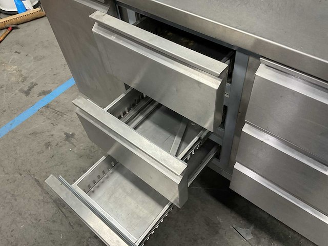 Palux - kto73116p - koelwerkbank met spoelbak 386x80x95 cm - afbeelding 3 van  6