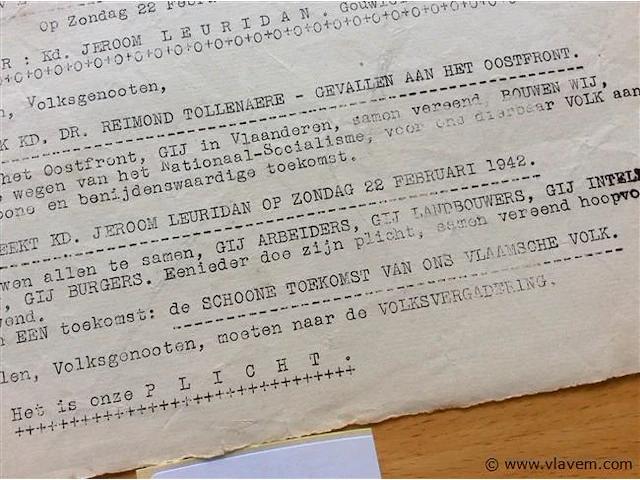 Pamflet volksvergadering - afbeelding 2 van  2