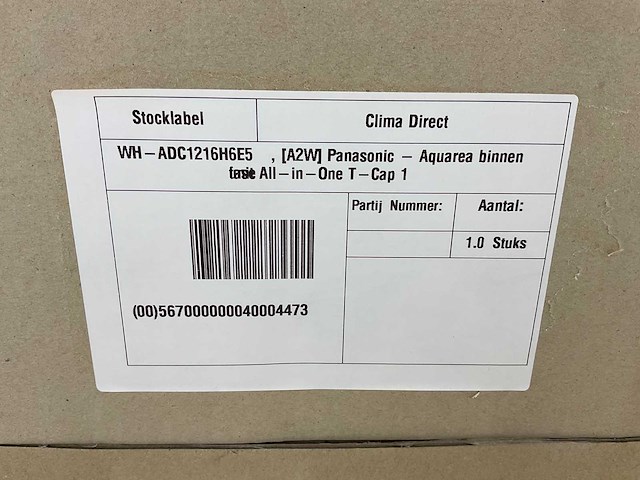 Panasonic - aquarea h wh-adc1216h6e5 - bi-bloc warmtepomp binnenunit 12-16kw - afbeelding 9 van  10