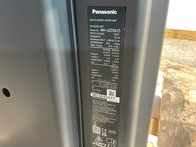 Panasonic - aquarea k wh-udz05ke5 - bi-bloc warmtepomp buitenunit 5kw - afbeelding 12 van  12