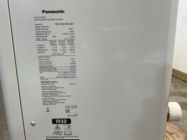 Panasonic - aquarea wh-mdc09j3e5 - lucht-water warmtepomp 9kw - afbeelding 9 van  13