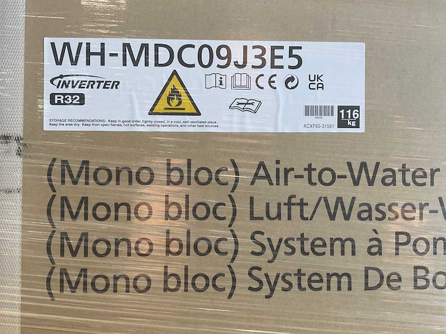Panasonic - aquarea wh-mdc09j3e5 - lucht-water warmtepomp - afbeelding 2 van  13
