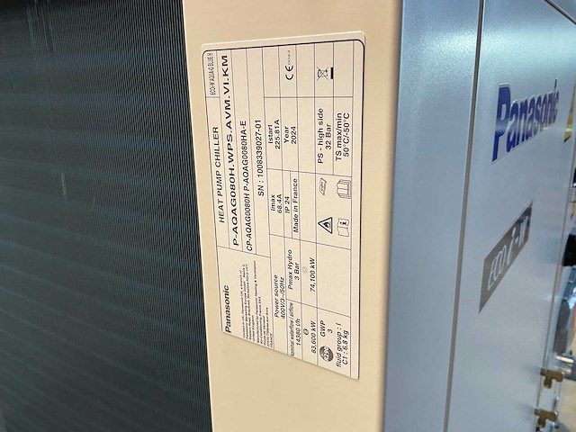 Panasonic - ecoi-w aqua-g blue h p-aqag0080h - chiller r290 83,6 kw - afbeelding 5 van  13