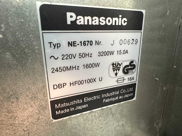 Panasonic - gourmet ne-1670 - magnetron - afbeelding 4 van  8