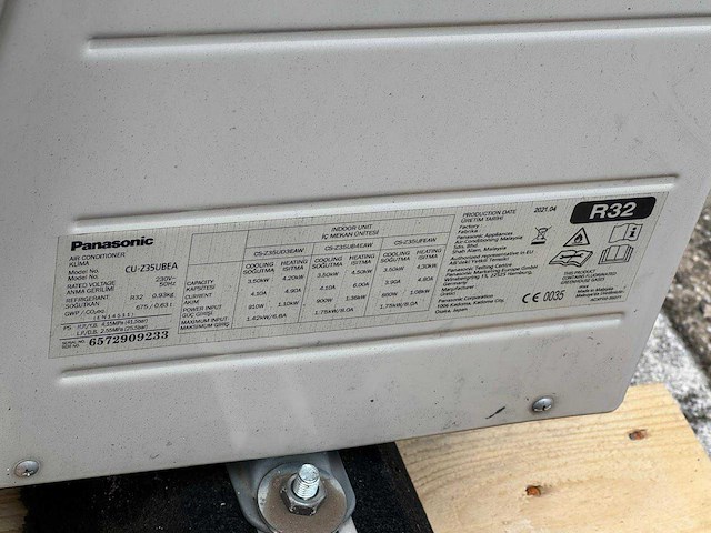 Panasonic airco binnen+ buiten unit - afbeelding 3 van  6