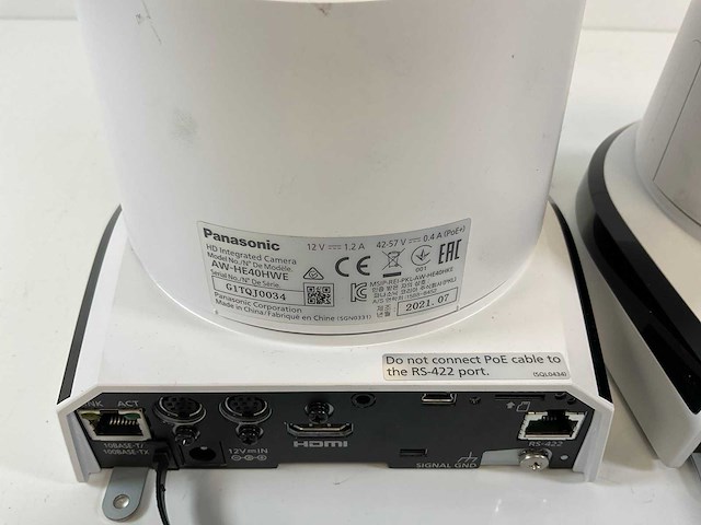 Panasonic (aw-he40hwe) full hd ptz 1080p hdmi lan w/psu cameras (2x) - afbeelding 5 van  7