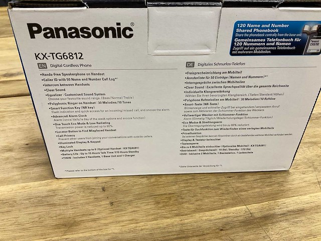 Panasonic kx-tg6812 telefoons - afbeelding 2 van  2