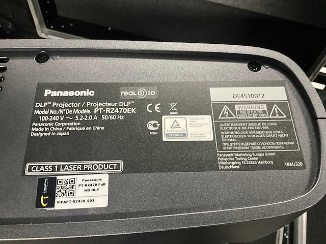 Panasonic pt-rz470ek full hd dlp projector - afbeelding 2 van  10