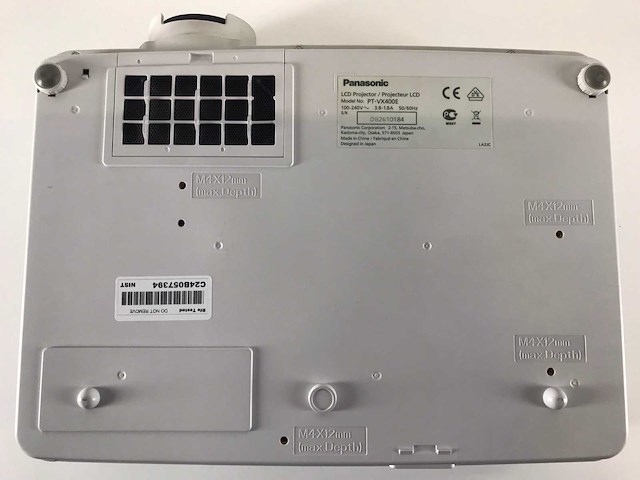 Panasonic (pt-vx400) 4000 lumens lcd projector (1409 hrs - lamp hours) - afbeelding 6 van  6