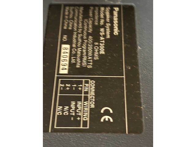 Panasonic ramsa - ws-at300e speaker (2x) - afbeelding 2 van  2