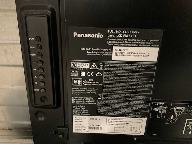 Panasonic th-42lf8w 42” full-hd led display (3x) - afbeelding 2 van  7