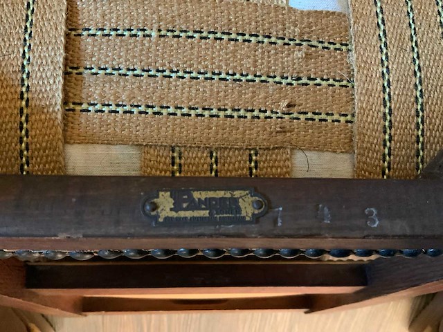 Pander &zn. antieke eetkamerstoelen (8x) - afbeelding 4 van  4