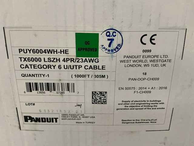 Panduit - utp kabel tx6000 (4x) - afbeelding 8 van  8