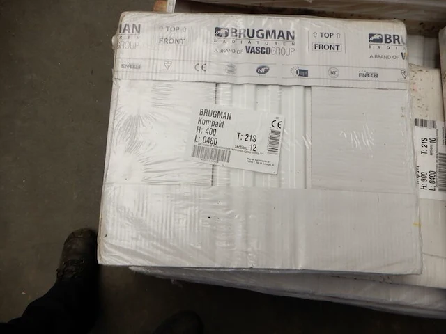 Paneelradiator, brugman, compact, wit, t21 400x480 - afbeelding 2 van  5