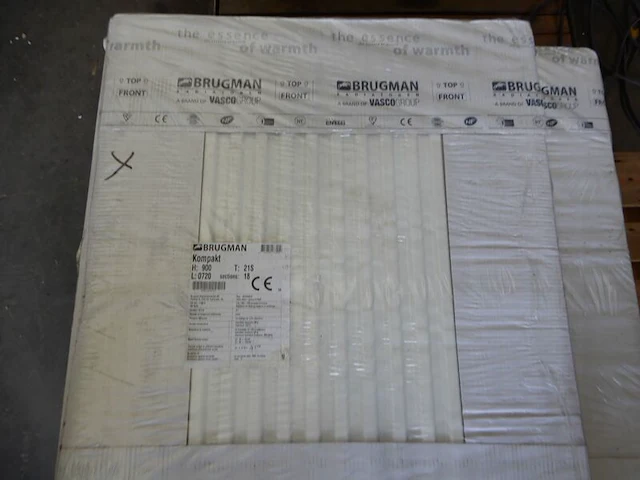 Paneelradiator, brugman, compact, wit, t21 900x720 - afbeelding 1 van  5