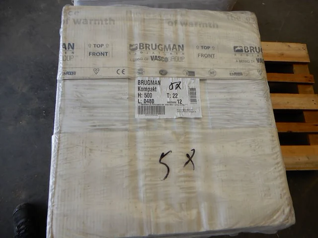 Paneelradiator, brugman, compact, wit, t22 500x480 - afbeelding 1 van  5