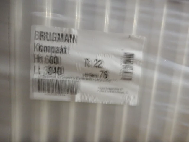 Paneelradiator, brugman, compact, wit, t22 600x3040 - afbeelding 3 van  3