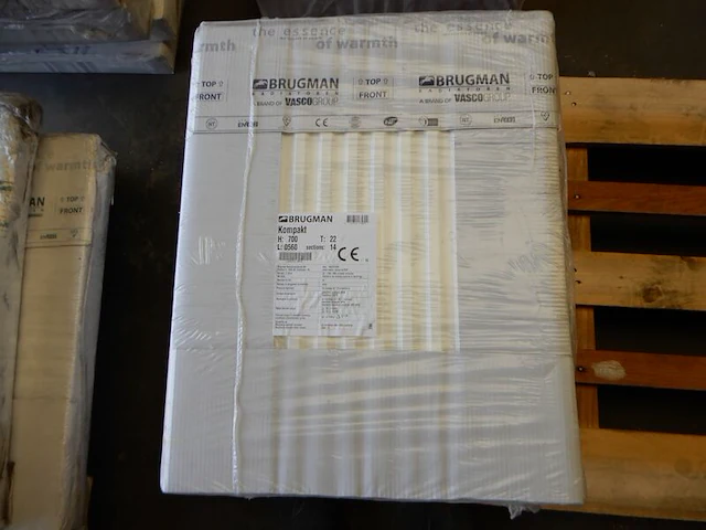 Paneelradiator, brugman, compact, wit, t22 700x560 - afbeelding 1 van  5