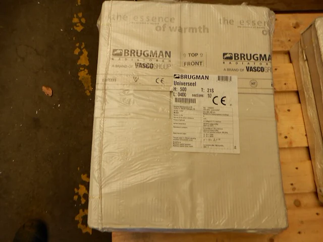 Paneelradiator, brugman, universeel compact, wit, t21 500x400 - afbeelding 2 van  3