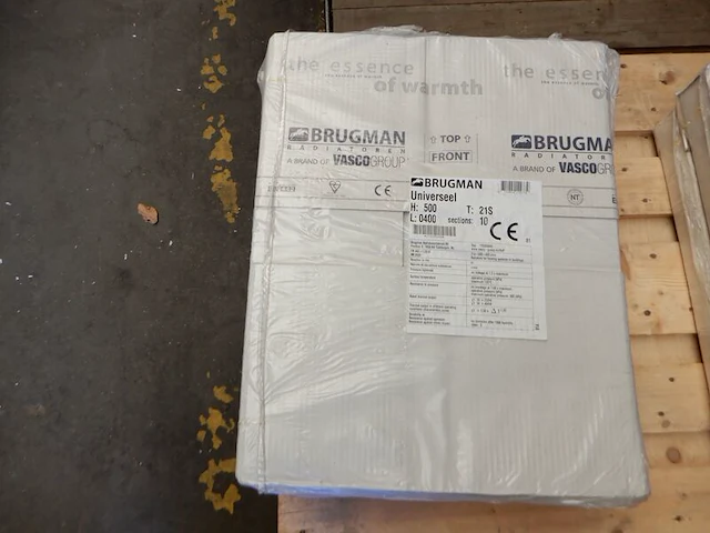 Paneelradiator, brugman, universeel compact, wit, t21 500x400 - afbeelding 2 van  3