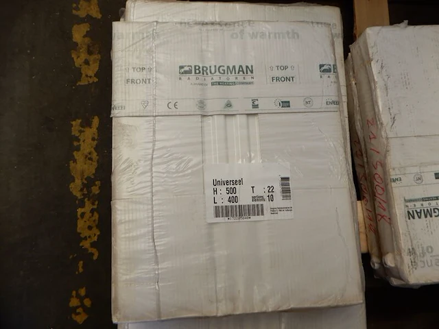 Paneelradiator, brugman, universeel compact, wit, t22 500x400 - afbeelding 1 van  3