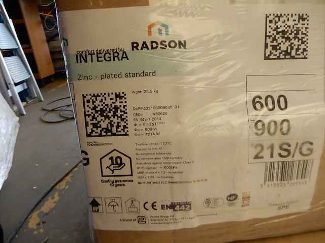 Paneelradiator, radson, integra, wit - afbeelding 3 van  3