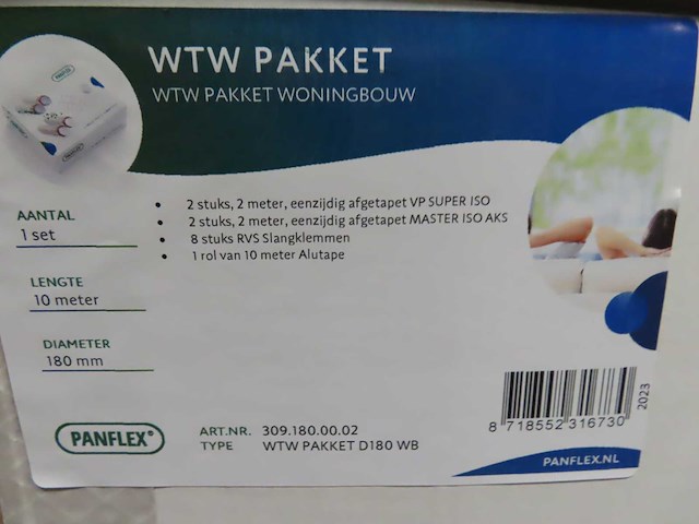 Panflex - 180mm - wtw aansluitset (3x) - afbeelding 5 van  5