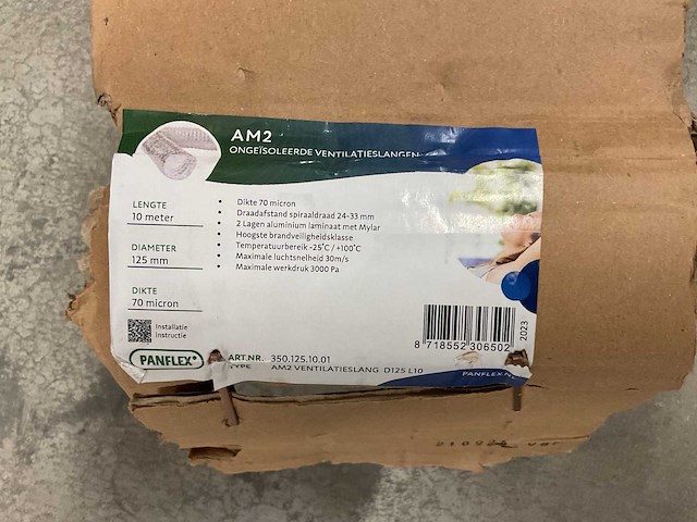 Panflex am2 10m ongeïsoleerde ventilatieslang (4x) - afbeelding 2 van  2