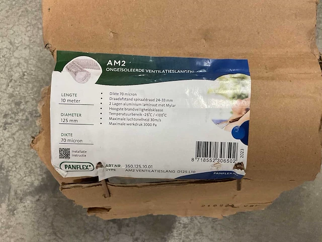 Panflex am2 10m ongeïsoleerde ventilatieslang (4x) - afbeelding 2 van  2