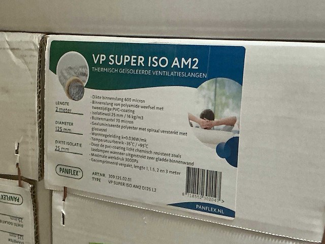 Panflex geïsoleerde ventilatieslang 2m (4x) - afbeelding 2 van  3