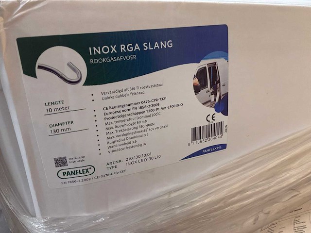 Panflex rookgasafvoerleiding rvs flexibel inox ø130mm rol a 10m - afbeelding 6 van  6