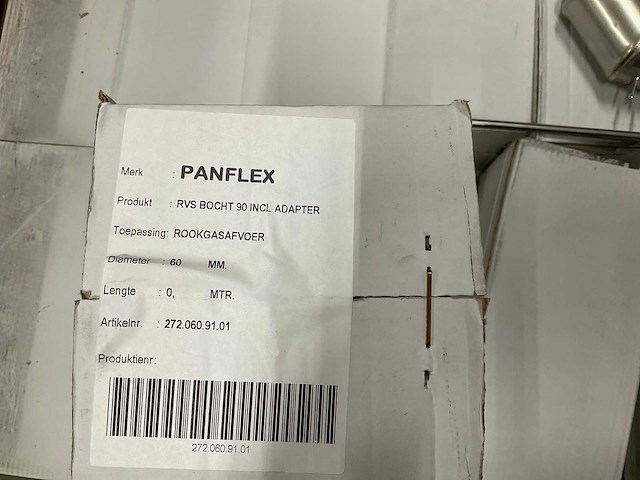 Panflex rvs bocht 90 (60x) - afbeelding 2 van  4