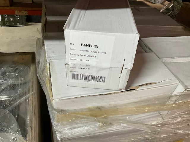 Panflex rvs bocht 90 graden rookgasafvoersysteem (60x) - afbeelding 2 van  2