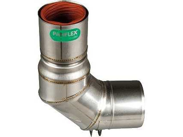 Panflex rvs bocht 90 rookgasafvoersysteem (25x) - afbeelding 1 van  1