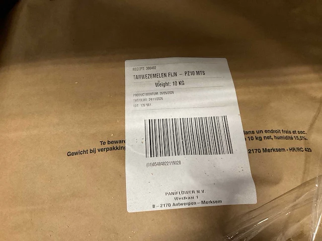 Paniflower tarwezetmelwn fijn - pz10 mts 10kg (100x) - afbeelding 2 van  3