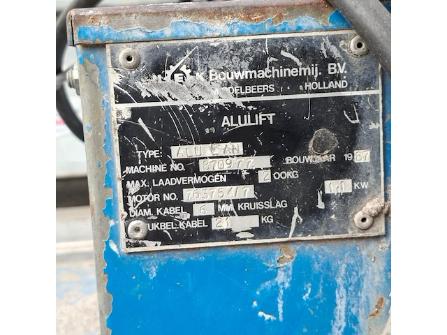 Pannenlift, alulift, 12x 2 meter, 1987 - afbeelding 11 van  12