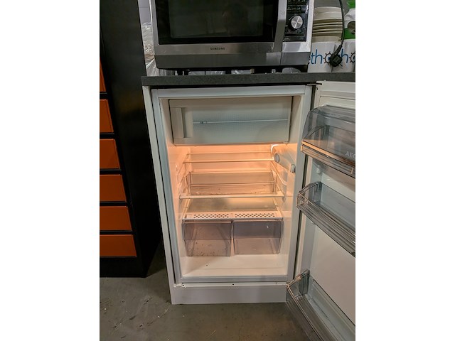 Pantrymeubel met koelkast en toebehoren, wit/grijs - afbeelding 2 van  12