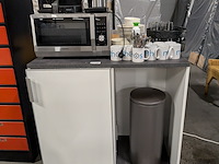 Pantrymeubel met koelkast en toebehoren, wit/grijs - afbeelding 5 van  12