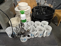 Pantrymeubel met koelkast en toebehoren, wit/grijs - afbeelding 8 van  12