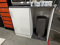 Pantrymeubel met koelkast en toebehoren, wit/grijs - afbeelding 12 van  12