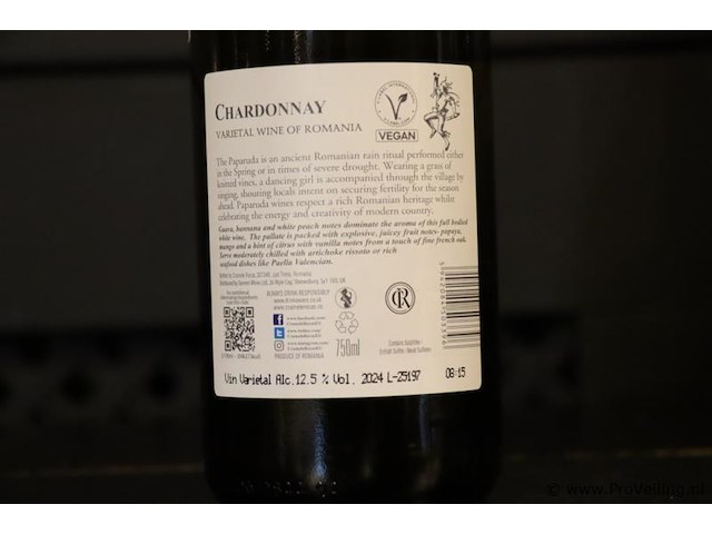 Paparuda chardonnay sauvignon blanc 2024 witte wijn - 6 flessen á 750ml - afbeelding 3 van  3