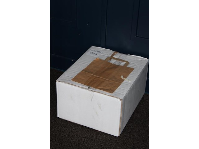 Papieren draagtasjes in doos. 250 stuks 22 x 11 x 27 cm. - afbeelding 2 van  2